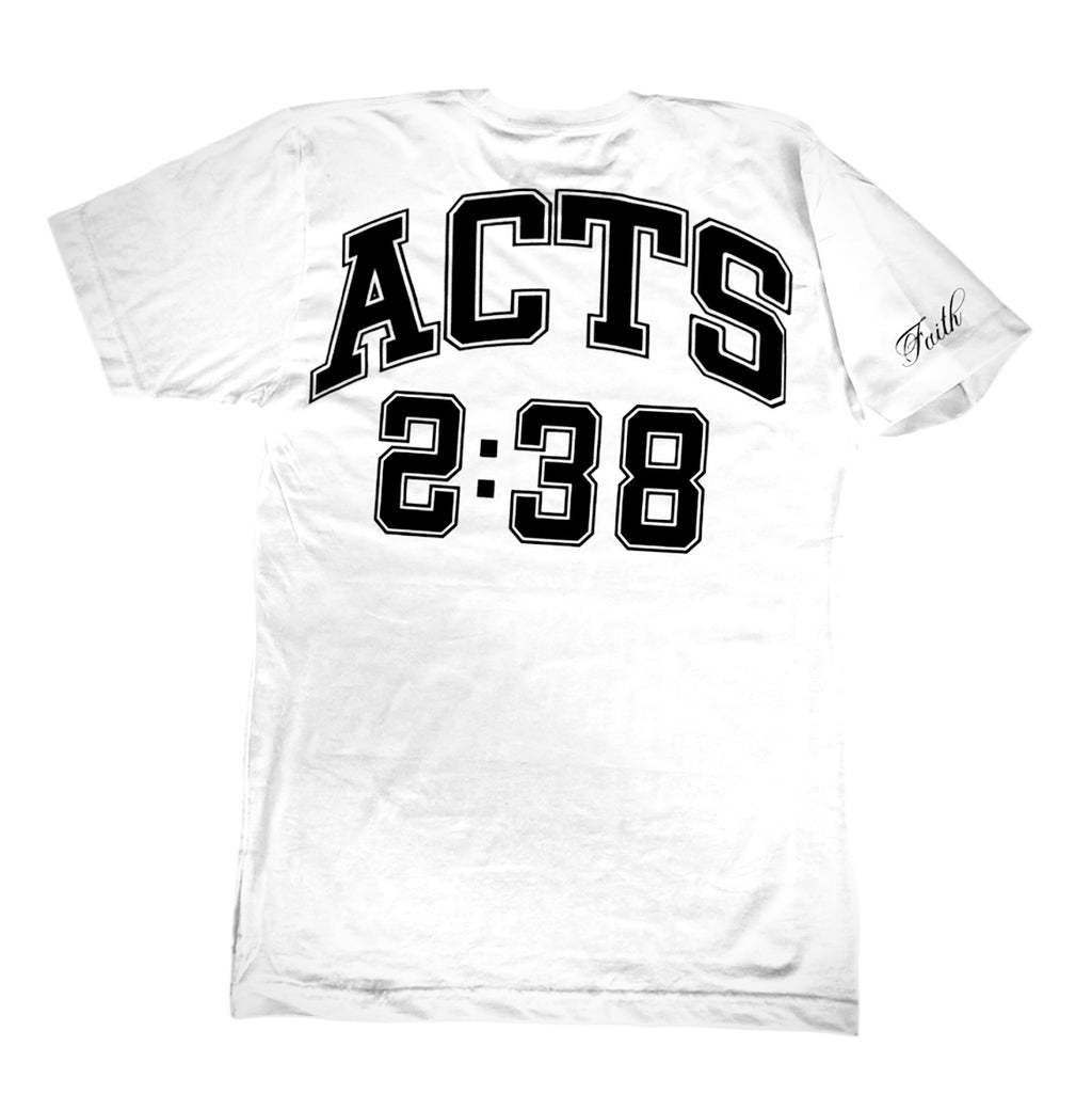 INTEGRITY/ Acts 2:38 white -T shirt