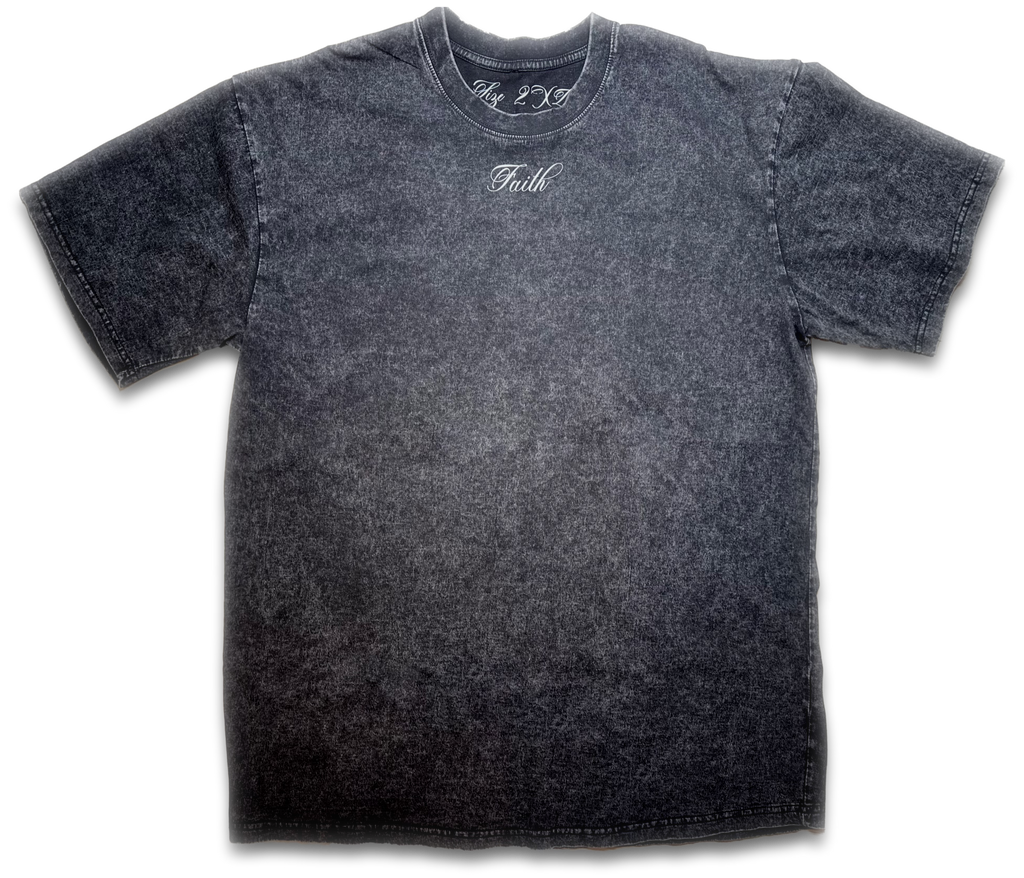 Faith Stone washed T shirt/Acts 2:38 back print