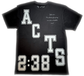 Acts 2:38 cross torso with scripture black